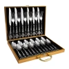 A Retro relief Western steak knife, fork and spoon 6-person set of tableware, Amazon stainless steel Tableware 24-piece set Specification image